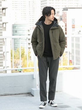 「URBAN RESEARCH（アーバンリサーチ）のアイテム（ダウンジャケット/コート）」を使った、nagayaさん（メンズ・175cm）の冬コーディネート