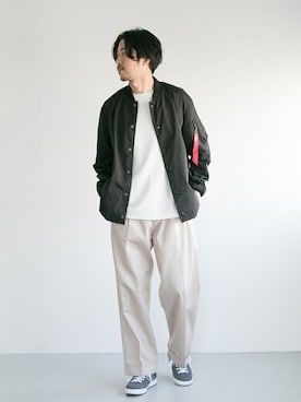 「Alpha Industries（アルファインダストリーズ）のアイテム」を使った、nagayaさん（メンズ・175cm）の冬コーディネート