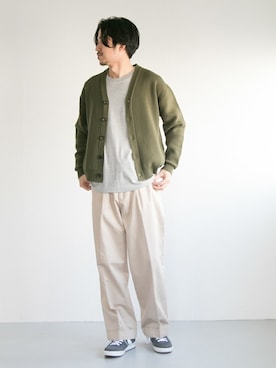 「URBAN RESEARCH（アーバンリサーチ）のコットンサテンワイドトラウザー（その他パンツ）」を使った、nagayaさん（メンズ・175cm）の冬コーディネート