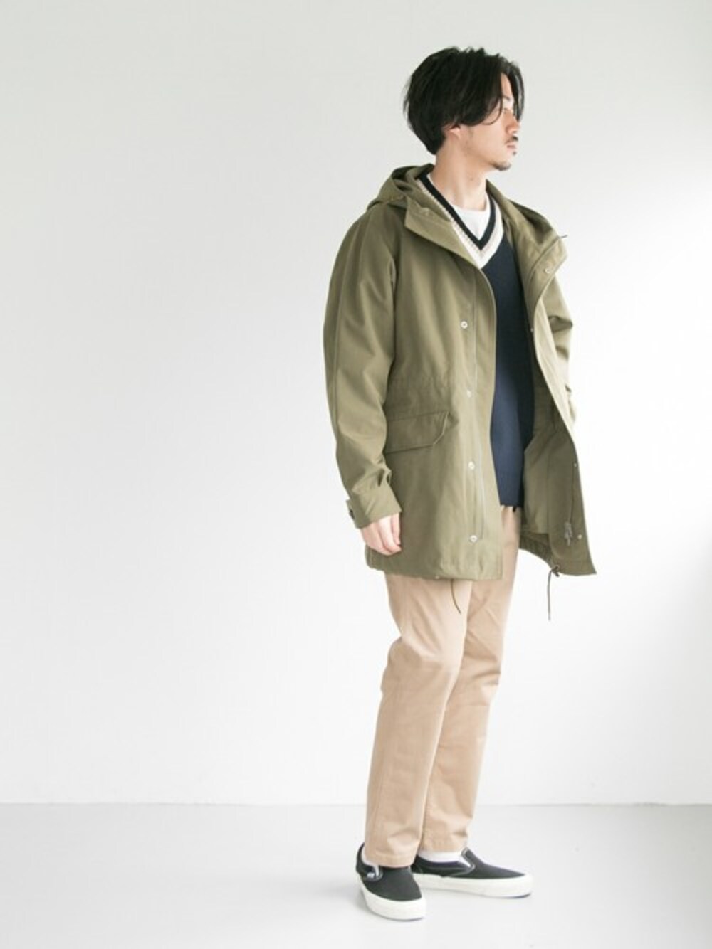 Vincent et Mireille◆モッズコート/40/ポリエステル/KHK Vincent et Mireille(バンソンエミレイユ) ⁄ モッズコート⁄40