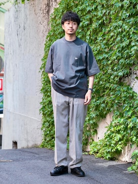 「Scye（サイ）のアイテム（Tシャツ/カットソー）」を使った、nagayaさん（メンズ・175cm）の春コーディネート