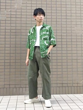 「ラブアンドピース2020」｜「アイテム（チノパンツ）」を使った、yagiさん（メンズ・174cm）の秋コーディネート