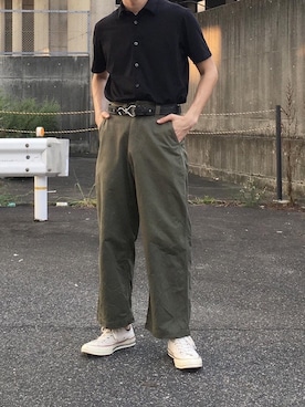 「ラブアンドピース2020」｜「アイテム（チノパンツ）」を使った、yagiさん（メンズ・174cm）の秋コーディネート