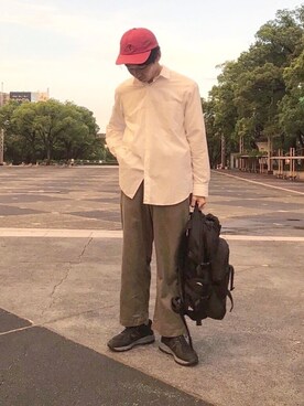 「ラブアンドピース2020」｜「アイテム（チノパンツ）」を使った、yagiさん（メンズ・174cm）の秋コーディネート