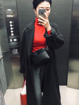 「Max Mara（マックスマーラ）のアイテム（その他アウター）」を使った、mmikkaさん（レディース・161cm）の冬コーディネート