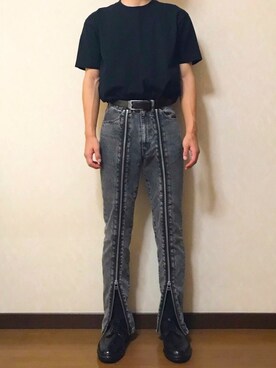 「HANES（ヘインズ）の【別注】 ＜Hanes（ヘインズ）＞ BEEFY-T/ビーフィー Tシャツ ◇ ：（Tシャツ/カットソー）」を使った、けんてぃーもさん（メンズ・178cm）の夏コーディネート