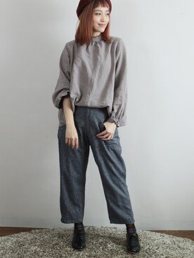 「Herls（ハーリス）のアイテム」を使った、Justinekikiさん（レディース・162cm）の冬コーディネート