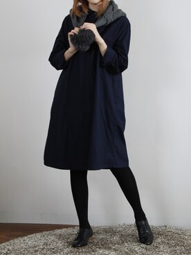 「Herls（ハーリス）のアイテム」を使った、Justinekikiさん（レディース・162cm）の冬コーディネート