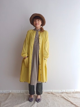 「棉麻」｜Justinekikiさん（レディース・162cm）の春コーディネート