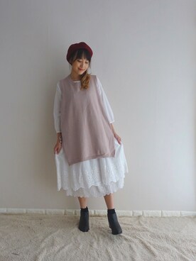 「棉麻」｜Justinekikiさん（レディース・162cm）の秋コーディネート