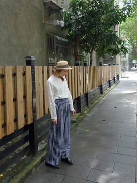 「棉麻」｜Justinekikiさん（レディース・162cm）の秋コーディネート