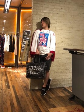 「ポーター」｜「アイテム（ブルゾン）」を使った、吉川修平さん（メンズ・175cm）の夏コーディネート