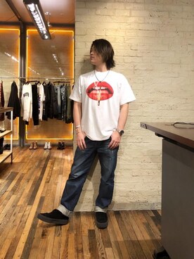 「コラボレーション」｜「アイテム（財布/小物）」を使った、吉川修平さん（メンズ・175cm）の冬コーディネート