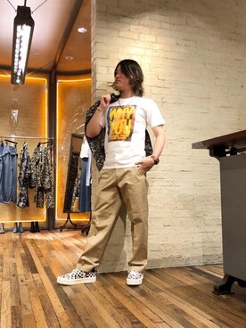 「G-SHOCK」｜「アイテム（デニムジャケット）」を使った、吉川修平さん（メンズ・175cm）の春コーディネート