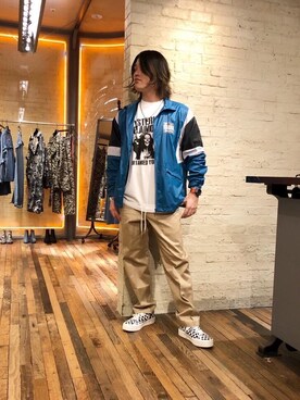 「G-SHOCK」｜「アイテム（ブルゾン）」を使った、吉川修平さん（メンズ・175cm）の春コーディネート