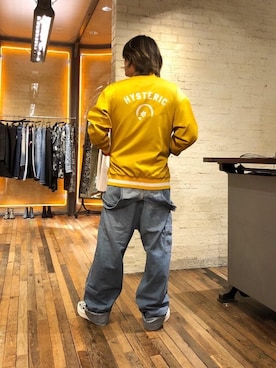 「G-SHOCK」｜「アイテム（スタジャン）」を使った、吉川修平さん（メンズ・175cm）の春コーディネート