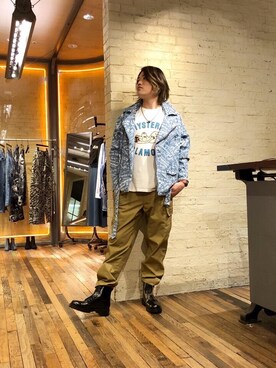 「G-SHOCK」｜「アイテム（ブーツ）」を使った、吉川修平さん（メンズ・175cm）の春コーディネート