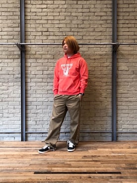 「アイテム（ルームウェア/パジャマ）」を使った、吉川修平さん（メンズ・175cm）の春コーディネート