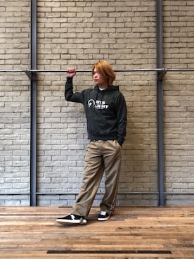 「アイテム（ルームウェア/パジャマ）」を使った、吉川修平さん（メンズ・175cm）の春コーディネート