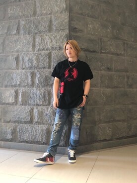 「70'sコーデ」｜「アイテム（ワンピース/ドレス）」を使った、吉川修平さん（メンズ・175cm）の夏コーディネート