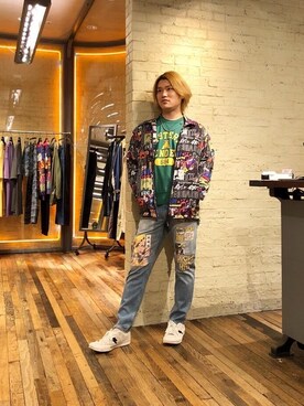 「70'sコーデ」｜「アイテム（ナイロンジャケット）」を使った、吉川修平さん（メンズ・175cm）の秋コーディネート