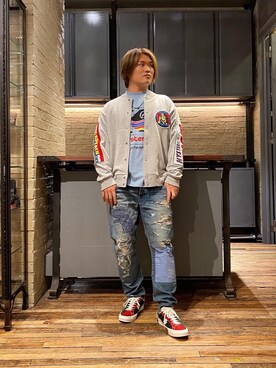 「70'sコーデ」｜「アイテム（その他アウター）」を使った、吉川修平さん（メンズ・175cm）の秋コーディネート
