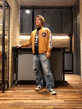 「70'sコーデ」｜「アイテム（その他アウター）」を使った、吉川修平さん（メンズ・175cm）の秋コーディネート