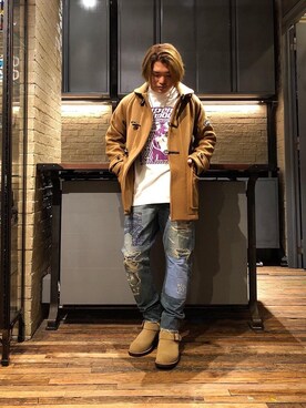 「70'sコーデ」｜「アイテム（その他アウター）」を使った、吉川修平さん（メンズ・175cm）の秋コーディネート