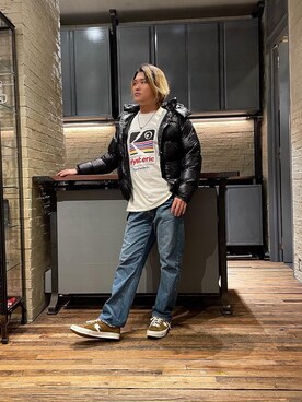 「70'sコーデ」｜「アイテム（ブルゾン）」を使った、吉川修平さん（メンズ・175cm）の冬コーディネート