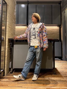 「70'sコーデ」｜「アイテム（ブルゾン）」を使った、吉川修平さん（メンズ・175cm）の秋コーディネート