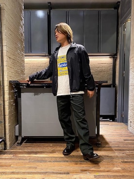 「70'sコーデ」｜「アイテム（ブルゾン）」を使った、吉川修平さん（メンズ・175cm）の秋コーディネート