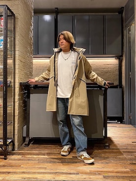 「90'sコーデ」｜「アイテム（その他アウター）」を使った、吉川修平さん（メンズ・175cm）の冬コーディネート