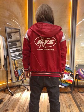 「90'sコーデ」｜「アイテム（ブルゾン）」を使った、吉川修平さん（メンズ・175cm）の冬コーディネート