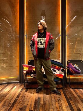 「90'sコーデ」｜「アイテム（ブルゾン）」を使った、吉川修平さん（メンズ・175cm）の冬コーディネート
