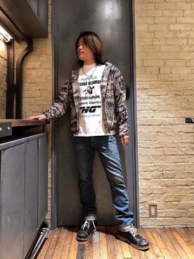 「90'sコーデ」｜「アイテム（ブルゾン）」を使った、吉川修平さん（メンズ・175cm）の春コーディネート