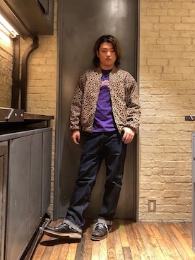 「90'sコーデ」｜「アイテム（その他アウター）」を使った、吉川修平さん（メンズ・175cm）の春コーディネート