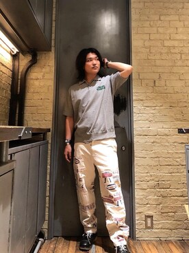 「70'sコーデ」｜「アイテム（アクセサリー）」を使った、吉川修平さん（メンズ・175cm）の夏コーディネート
