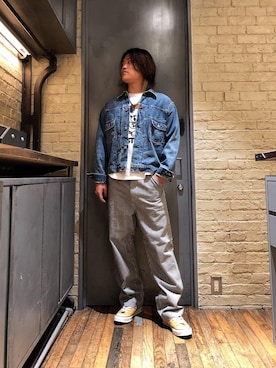 「90'sコーデ」｜「アイテム（ジャケット/アウター）」を使った、吉川修平さん（メンズ・175cm）の夏コーディネート