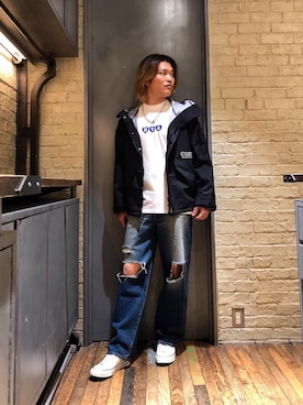 「ロンt」｜「アイテム（その他アウター）」を使った、吉川修平さん（メンズ・175cm）の秋コーディネート