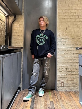 「アイテム（キーホルダー）」を使った、吉川修平さん（メンズ・175cm）の冬コーディネート