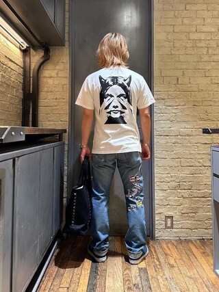ヒステリックグラマー☆山本ヨーコ　コラボTシャツワンピース☆ HYSTERIC GLAMOUR × WILDSIDE YOHJI YAMAMOTO 最新コラボ