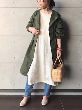 「classicalelf（クラシカルエルフ）のアイテム（モッズコート）」を使った、chiiさん（レディース・164cm）の春コーディネート