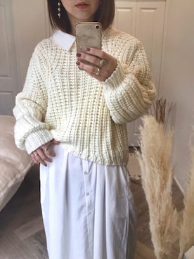 「osharewalker（オシャレウォーカー）のアイテム（シャツワンピース）」を使った、chiiさん（レディース・164cm）の冬コーディネート