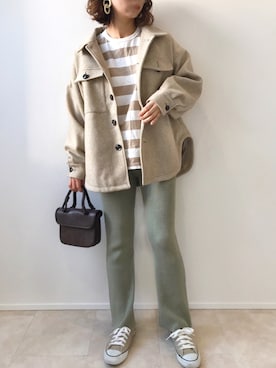「ピスタチオ」｜「アイテム（ブルゾン）」を使った、chiiさん（レディース・164cm）の冬コーディネート