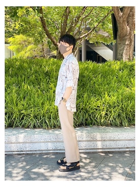 「マスク」｜PUBLIC TOKYO 生部さん（メンズ・168cm）の春コーディネート