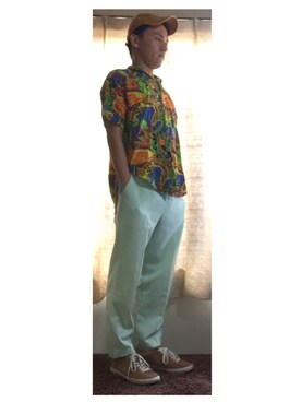 「PONY（ポニー）のアイテム」を使った、かめたくさん（メンズ・166cm）の夏コーディネート