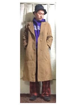 「Hush Puppies（ハッシュパピー）のアイテム（その他シューズ）」を使った、かめたくさん（メンズ・166cm）の冬コーディネート