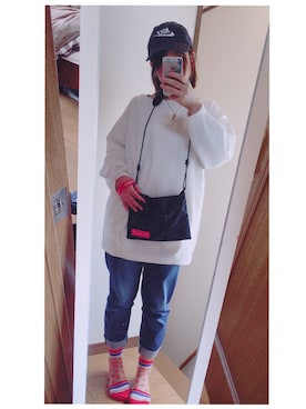 「フェスコーデ」｜「アイテム（その他トップス）」を使った、korchanidaさん（レディース・154cm）の冬コーディネート