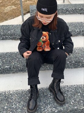 X Girl X Yurino Teddy Bear Crew Sweat Topを使った人気ファッションコーディネート Wear
