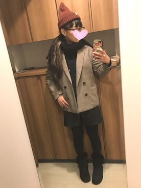 「STUDIOUS SELECT（ステュディオスセレクト）のアイテム（ジャケット/アウター）」を使った、hypoさん（レディース・162cm）の冬コーディネート